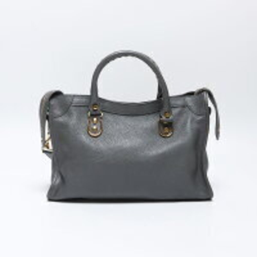 Balenciaga City Metallic Leather Shoulder Bag Gray - Picture 3 of 13